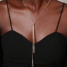 1 pièce Collier chic et minimaliste en forme de Y à la mode pour femmes, tenue polyvalente pour les déplacements quotidiens, excellent cadeau pour la fête des mères
