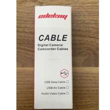Edekoy 1M 黑色相機傳輸線 MINI5P-TypeC，適用於 Type C 介面智慧型手機與 Canon 相機，USB 充電線，快速數據傳輸，柔軟設計，無需電池，USB 模式方便照片與影片傳輸，MINI5P-TypeC 相容於 Canon EOS D30、D20、D10、SX60、SX520、SD110、A2500、5DS、T6I、HF100、R300 及其他單反相機 - 1M - 查看 10