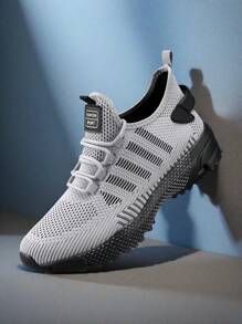 Men's Breathable Non-Slip Athletic Sneakers - Fashionable Casual Sports Shoes For Spring/Summer, Suitable For Outdoor Activities, Jogging, And Park Workouts