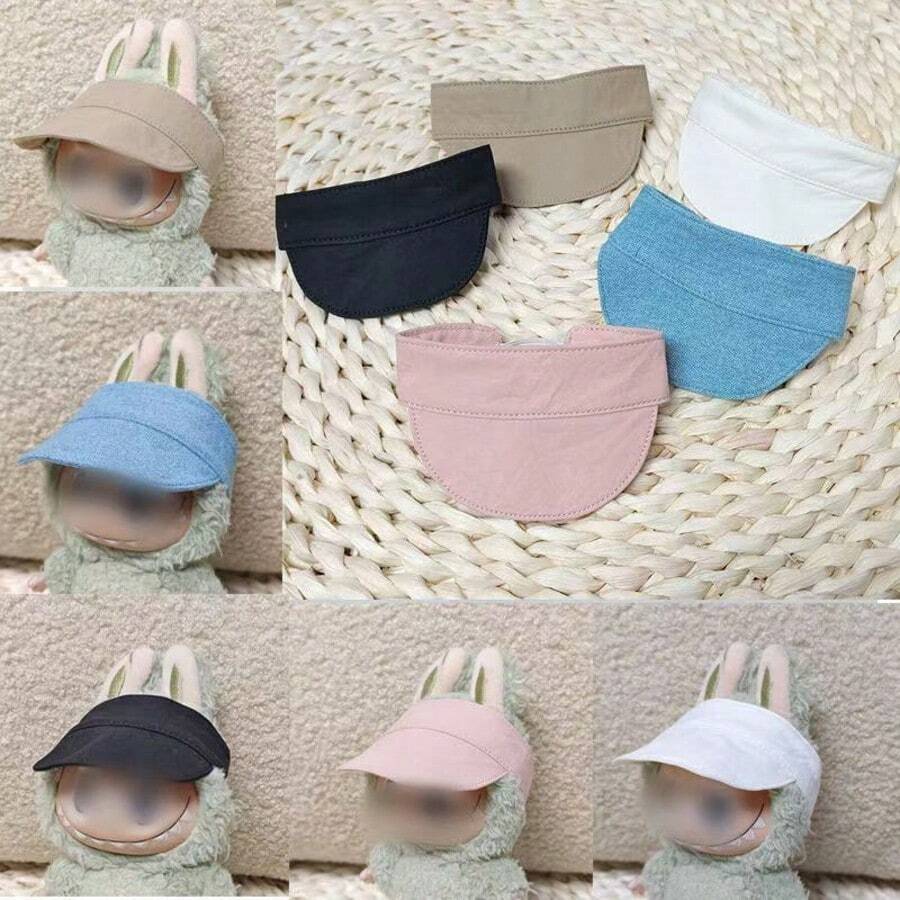 [Hat Only] 17CM Doll Accessory Plastic Baseball Cap, Clip-On Sitting Style Party Doll Outfit
