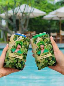 Personalized St. Patrick'S Day Cooler Holder Personalised Cooler Holder Custom Can Bottle Cozy Beverage Foam Cooling Sleeve Personalized Groom Bestman Wedding Drinking Birthday