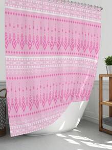 1pc/4pcs Bohemian Multifunctional Bathroom Decor Set: Waterproof Shower Curtain With 12 Hooks, Non-Slip Bath Mat, U-Shaped Floor Mat And Round Toilet Seat Cover, Applicable For Full Bathroom Scenarios