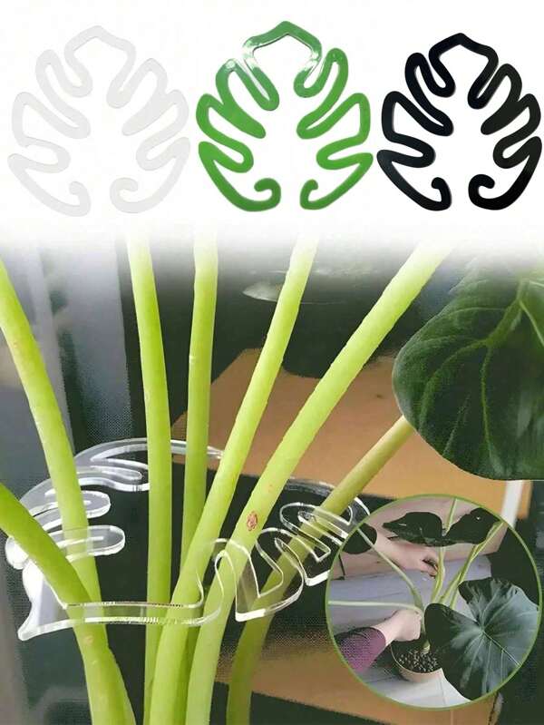 Monstera Shape Plant Stand, Plant Gardening Tools, Plant Stem Support Holder, Keep Plants Growing Vertically, Suitable For Indoor Potted Plants And Outdoor Gardens, Multifunctional Green Plant Support