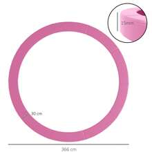 SPORTNOW Trampoline Spring Cover, Plastic Trampoline Pad Replacement With Elastic Cord, Waterproof, UV Resistant And Tear-Resistant - Pink - View 3