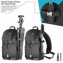 Neewer - Bolsa tipo Mochila Profesional para Almacenamiento, Durable Resistente al Agua y Prueba del Rasgón, para Cámara, Lentes y Accesorios NW-XJB02S, Negro - Negro y naranja - Ver 7