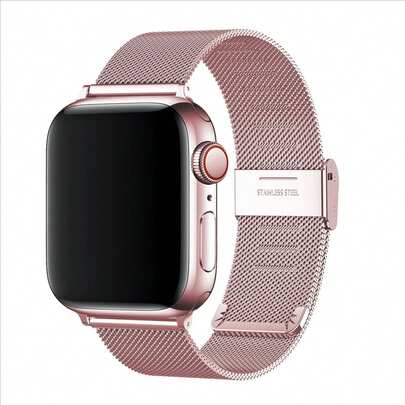 Milanese Strap Compatible With Apple Watch Band 44mm 42 40 41 45 38mm Metal Bracelet For Apple Watch Series 9 8 7 SE 6 5 4 3 Accessories Wrist Strap