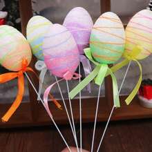 Easter Egg Picks Decor  Spring Floral Branch Arrangements  Vibrant Tabletop  Mantel Accents  Holiday Party, Home Display  Durable Celebration Ornaments