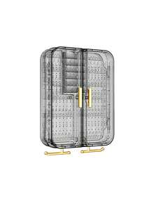 1pc Large Capacity Dustproof Jewelry Box, Jewelry Organizer Rack, Made Of High Transparent PET Material, Wallmount Earring/Necklace/Headband Storage Rack, Jewelry Display Stand, High-End Home Jewelry Storage Box, Room Decor - Multicolor - View 12