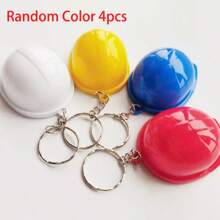 4pcs Multi-Function Plastic Keychain With Safety Helmet Bottle Opener, Suitable For Backpack And Keys, Ideal For Daily Use, Wedding, Birthday, Graduation, Bar/Bat , Christmas, Valentine's Day, Father's Day, Mother's Day, Thanksgiving And New Year Celebrations