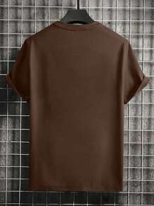Men's Casual Slogan & Car Graphic Print Short Sleeve Round Neck T-Shirt, Suitable For Commuting, Summer
