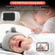 CDYCAM 3.5 Inch Wireless Video Baby Monitor Color Night Vision Temperature Monitoring Two Way Audio Talk Baby Nanny Security Camera IR LED Night Vision Intercom Baby Shower Family Decorations Gifts