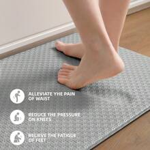 Kitchen Rugs Anti Fatigue Mats For Floor Cushioned Runner Rug Non Skid Comfort Foam Standing Mat For Office, Sink - WNT-灰 - 查看 3