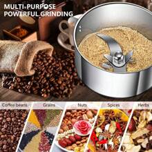 2500G High-Speed Grain Grinder 3000W Superfine Mill, Stainless Steel, Overload Protection, Low Noise Compact Design Perfect For Home Clinic ,Pharmacy, Lab, Chefs, Herbalists - US B Type Plug(110-127V) - View 2