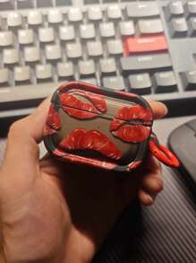1 Pc Original Sexy Red Lip AirPods Pro 2 Protective Case, AirPods Pro Protective Case, 3rd Gen AirPods Protective Case, AirPods 3 Protective Case, AirPods 4 Protective Case