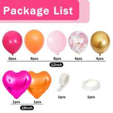 32 件 18 12 英寸 45.72 30.48 厘米多色气球心形铝箔气球主题生日派对装饰 - 彩色 - 查看 14