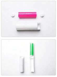 1/2 Stück Cartoon Mini Fussel Roller - wiederverwendbar, waschbar & tragbar Haustier Haarentferner Stab für Wohnzimmer, Schlafzimmer, Outdoor & Auto Kleidung Reinigung, Waschmaschinengeeignet, Kleidung Fusselentferner, zufällig geformt wie 3 verschiedene Arten von Ohren