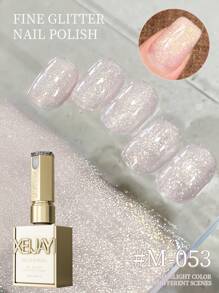 XEIJAYI 1瓶15毫升精细闪光凝胶指甲油，UV/LED固化，持久速干美甲凝胶 - 春夏美甲的理想礼物 - 粉色 - 查看 2