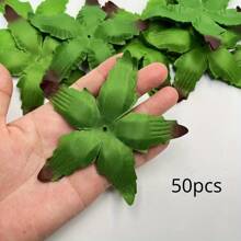 25/50pcs Fabric Artificial Rose Leaves For Everlasting Rose Making - Wedding Bouquet, Centerpieces, Party Rattan Table Decorations, Home Artificial Greenery, DIY Craft Materials For Christmas, Thanksgiving, Valentine's Day And Mother's Day, No Container Required Gifts Birthday Graduation,Fake Plants