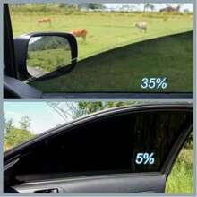 CAR WINDOW TINT FILM KIT TINTING SUPER DARK BLACK LIMO 5% 75CM X 6M - Black - View 9