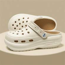 Women's Slip-On Sandals With Detachable Insoles, Closed Toe, Thick Sole, Simple, Comfortable, Non-Slip, Can Be Worn Indoor Or Outdoor, All-Match, Breathable, Beach Shoes