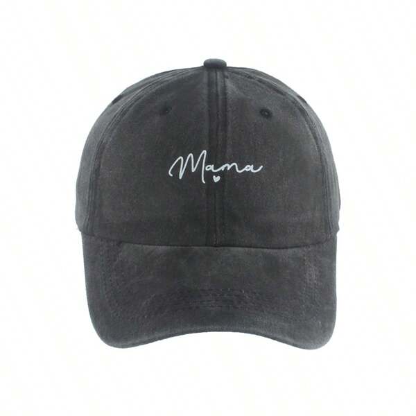 Unisex Mama Letter Printed Washed Y2K Style Breathable Sun Protective Fashion Versatile Baseball Cap, Suitable For Daily And Outdoor Casual Wear
