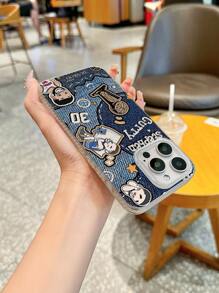 HANCAI BasketballLens Protection Personalized Phone Case, Compatible With IPhone 16/15/14/13/12/11 Plus Pro Max 16 Pro, Suitable As Gift For Girlfriend, Couples, Family, With Precise Cutouts And Full Coverage, Made Of TPU Material Waterproof Shockproof Anti-Fall Scratch Resistant - White - View 5