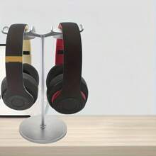 Dual Headphone Stand Holder Desk Display Rack, Multi-Functional Headphones Hanger Bracket For Gaming, Internet Cafe, Computer Esports