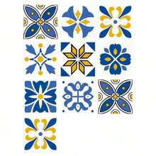 Série Mediterrânea Pintura Adesivos Autoadesivos Descascando Azulejos Respingos Adesivos de Parede de Vinil. Adequado para Cozinha Banheiro Azulejo Parede Lareira Gabinete. Adesivo Decorativo, DIY Criativo Adesivos de Fundo Decorativo