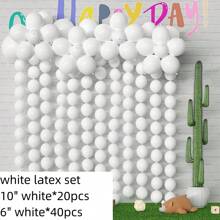 60 件/75 件/80 件快速链接气球白色黑色金色银色 6 英寸 10 英寸乳胶链接气球用于气球墙/气球拱门/气球链，生日派对婚礼周年纪念毕业拱门派对装饰 - 彩色 - 查看 12