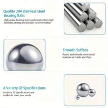 100pcs Glossy Steel Ball 4mm/6mm/8mm/10mm, Outdoor Slingshot Steel Balls, Slingshot Accessories, Bearing Steel Balls, Bicycle Ball Bearings