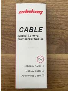 Edekoy 1M Black Camera Cable MINI5P-Apple, Compatible With Lightning Interface Smart Computers And Canon Cameras, USB Charging Cable, Fast Data Transfer, Durable And Flexible Design, No Batteries Required, USB Mode For Easy Photo And Video Transfer, MINI5P-Apple Compatible With Canon EOSD30, D20, D10, SX60, SX520, SD110, A2500, 5DS, T6I, HF100, R300 And Other DSLR Cameras. - 1M - View 11