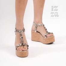 Women's Platform Sandal BOHO Style Comfortable, Lightweight And Stylish PL-300 - Rượu sâm banh - Xem 3