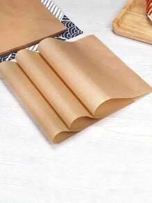 50 /100Pcs Parchment Paper Baking Sheets,Precut Non-Stick Parchment Sheets For Baking, Cooking, Grilling, Air Fryer And Steaming Fit For Most Sheet Pans