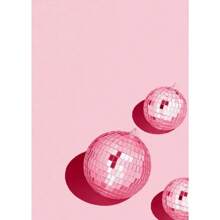 1pc Cherry Disco Ball Changes Fashionable Art Maximum Wall Bar Room Home Decoration Wall Cherry Pink Canvas Painting No Frame