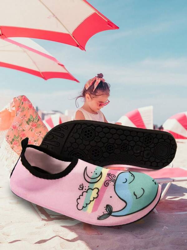 1 Pair Kids' Summer Water Shoes Outdoor Aqua Shoes Yoga Shoes Cartoon Anti-Slip Breathable Beach Shoes Training Shoes