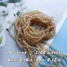 1pc/10pcs Fashion Minimalist Bright Color Glass Crystal 4mm Flat Beads Jewelry DIY Craft Supplies