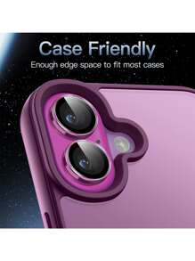 Yezodawee Scratch-Resistant Ultra Clear Tempered Glass Camera Lens Protector -Pink Camera Lens Protector For I'Phone 16 6.1-Inch And I'Phone 16 Plus 6.7-Inch, 9H Tempered Glass Metal Individual Ring Cover, HD Clear, Compatible With IPhone 15 Pro Max, 14 Plus, 13, 12, 11, 15 Pro, 15 Plus, 14 Pro - Perfect Fit, Scratch-Resistant Case Friendly (3pcs Pink) Gift For Birthday, Family, Friends Alloy Metal With Tempered Glass Full Cover, Lens Protector, Phone Accessories