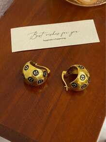 1 Pair Vintage Style Earrings, Unique Design High-End Ear Pendant, Retro Elegant Earrings, Fashion Personalized Jewelry For Women