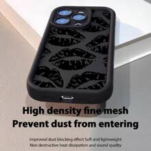 Sexy Lips Shockproof Phone Case, Thick Non-Slip Protective Cover Compatible With IPhone, Compatible With Honor, Compatible With Redmi, Compatible With Galaxy, Waterproof Anti-Fall Scratch Resistant - Black - View 4