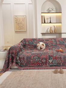 1 Piece Of Fashionable And Luxurious Sofa Towel, Youthful And Fashionable, Bohemian Style, Luxurious Sofa Cover, Cover Blanket, Can Be Used On Both Sides, Anti Slip, Protects The Sofa, Decorates The Sofa, And Prevents Cats From Scratching. This Is A Minimalist Modern Sofa Cushion Suitable For All Seasons. Machine Washable, Suitable For Sofas, Tablecloths, Picnic Mats, Bedrooms, Living Rooms, Cars, Offices, And Outdoor Areas.
