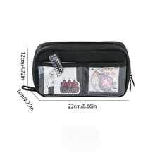 1pc,Large Pencil Case, Stationery Bag, Pencil Case, Large Capacity Pencil Case, Handheld Pencil Case, Stationery Case, Cosmetics, Portable Gift, For Office, School, Teens, Men, Women, Adults - Multicolor - View 3