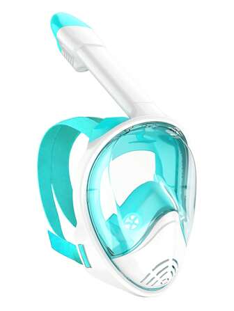 1 pieza Máscara de snorkel de cara completa para adultos con soporte para cámara, panorámica de 180 grados, equipo de snorkel seco, equipo de snorkel antivaho y anti-fugas, artículos esenciales de playa, accesorios de playa, flotador de piscina