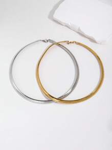1 Stück 8mm Omega Halskette für Frauen, europäischer & amerikanischer grenzüberschreitender beliebter minimalistischer Stil für Frauen, Alltagshalskette