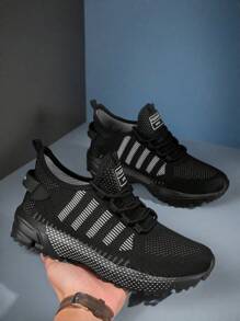 Men's Breathable Non-Slip Athletic Sneakers - Fashionable Casual Sports Shoes For Spring/Summer, Suitable For Outdoor Activities, Jogging, And Park Workouts