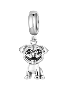 1Pc Fashionable Cute Pet Puppy Series Charm Bead Fit For Women Bracelets Bangles DIY Jewelry Making And Daily Outfit Matching Jewelry Decoration For Girls