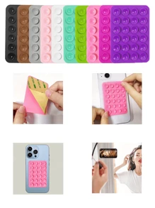 24 Stück sortierte Farben einfache Silikon-Saugnapf-klebrige tragbare rutschfeste Handyhalterung kompatibel mit iPhone, Android-Handy, Geschenk für Geburtstag, Familie, Freunde Handyhalterung, Handyzubehör