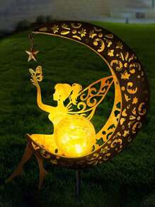 Waterproof/Floral Solar Lights, Outdoor Fun Solar Lights, Outdoor Solar Lights, Outdoor Decorative Lights With LED Glass Balls, Solar Moon Lights