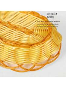1 Handgeweven mand Plastic mand Woonkamer voor gasten Fruitmand, ontbijtbroodmand, popcornmand, fruitschaal, gefrituurde cakemand Multifunctioneel