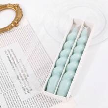 2 件/盒粉色螺旋长杆螺纹蜡烛香薰蜡烛，18.5 厘米/7.28 英寸装饰蜡烛适用于卧室、餐厅等室内使用、礼物