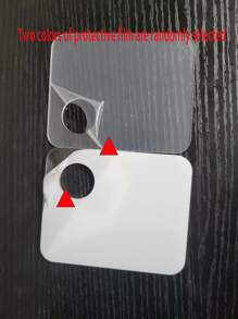 1pc Acrylic Cosmetic Palette With Hole, Transparent Makeup Mixing Palette